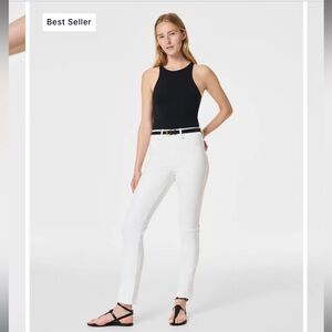 Spanx Straight Leg Jeans-White-Petite Small-NWT